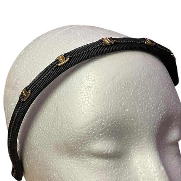 Ferragamo Black Vara Gold Headband main image 5